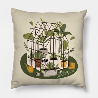 Plant Lover Greenhouse Pillow