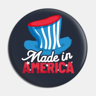 Made in America 4th of July shirt; America; US; USA; United States; fourth of July; celebrate; patriot; party; celebration; 4th of July; patriotic; proud american; red white and blue; stars and stripes; cute; hat; flag; Pin