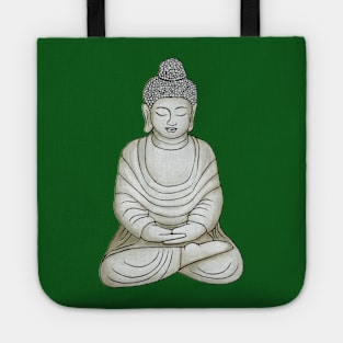 Meditating Buddha in the Garden Tote