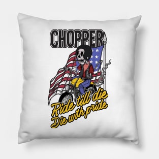 RIDE TILL DIE , DIE WHITE PRIDE Pillow