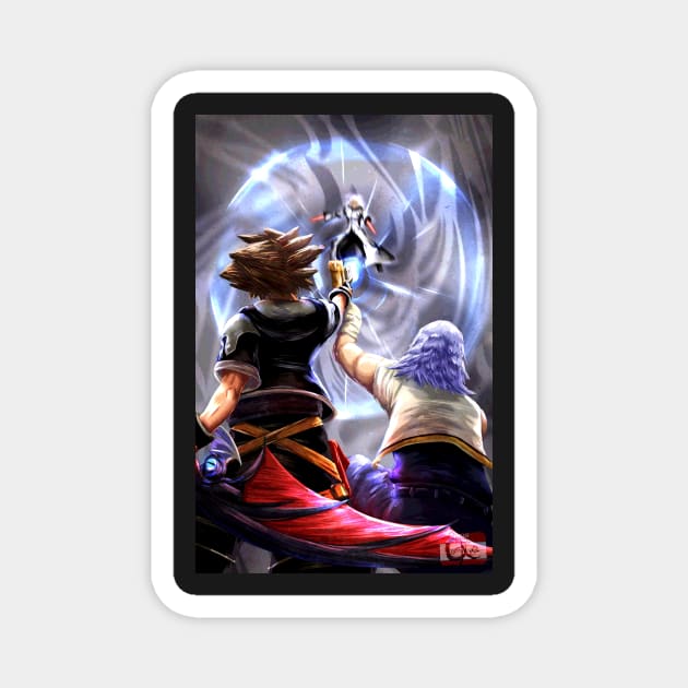 Sora and Riku vs Xemnas (Kingdom Hearts2) Magnet by Arcanekeyblade5