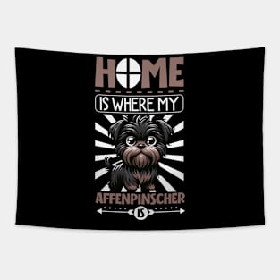 Home is with my Affenpinscher Tapestry