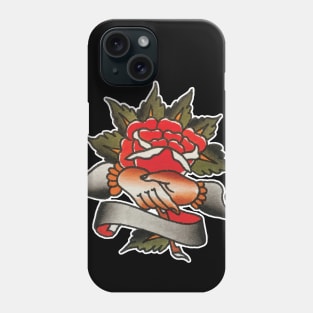 Rose with Shaking Hands Tattoo Design Phone Case