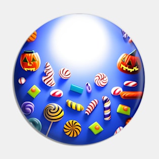 halloween candy under light moon Pin