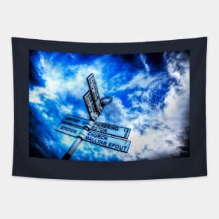 Yorkshire Wild Blue Stormy Sky Tapestry