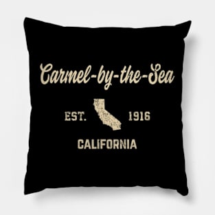 Carmel By The Sea California vintage EST.1916 Pillow