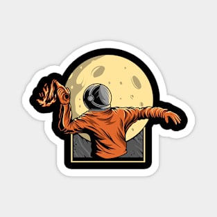 astronaut throw molotov design Magnet