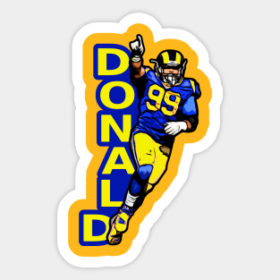 Aaron Donald for Los Angeles Rams: Throwback Jersey - NFL Removable Wall Decal Giant Athlete + 2 Wall Decals 34W x 51H