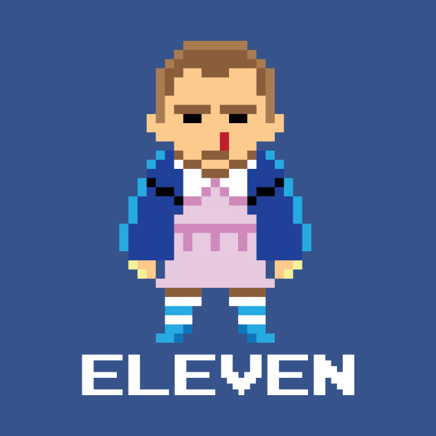 Stranger Things Eleven Pixel Character by Rebus28
