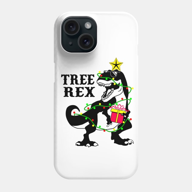 Dinosaur Christmas T-Rex Phone Case by FUNNYTIMES