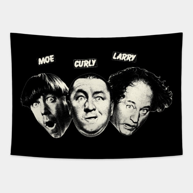 The Three Stooges Retro Tapestry by GekNdangSugih