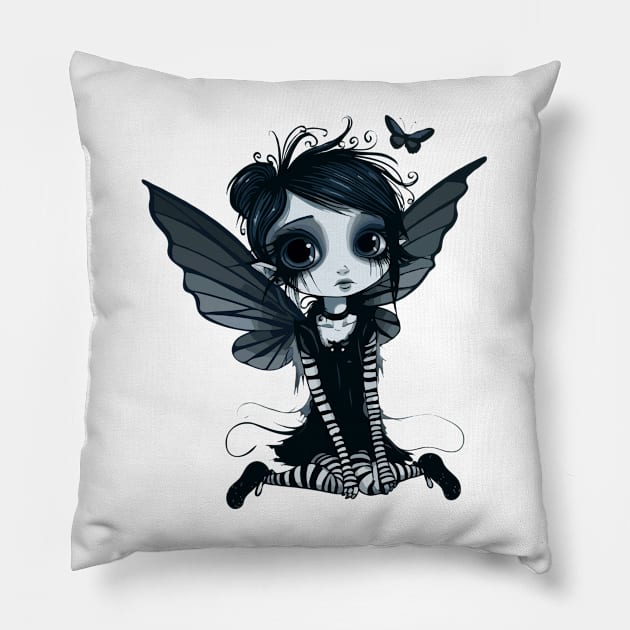 goth fairy Pillow by Tiny crafty aliens