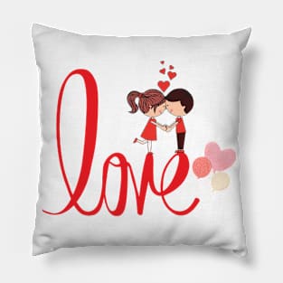 Cute Love Text Pillow