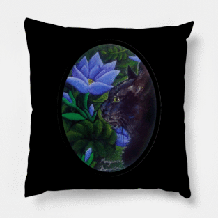 Art nouveau cat portrait #2 Pillow