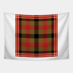 Red Black and camel Buffalo Plaid Pattern Tapestry