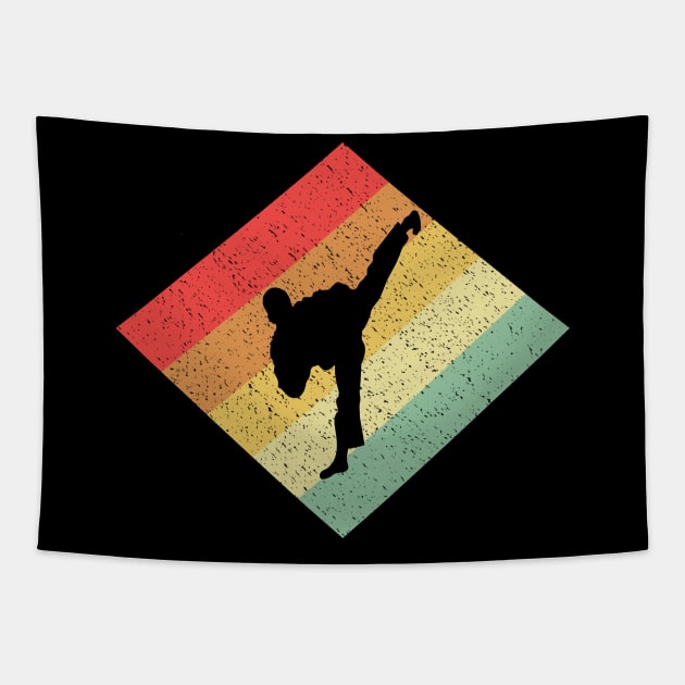 Retro Vintage 80s Karate Gift For Karateka Tapestry by OceanRadar