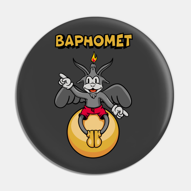 Baphomet Cartoon Baphomet Pin Teepublic Au