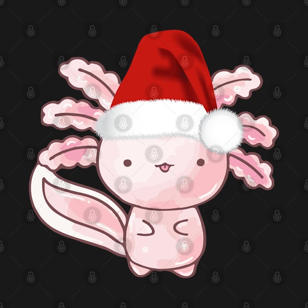 Christmas Axolotl by lightbulbmcoc