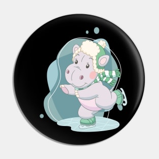 Cute and Smart Cookie Sweet hippo ice skating hippopotamus cute baby outfit Pin