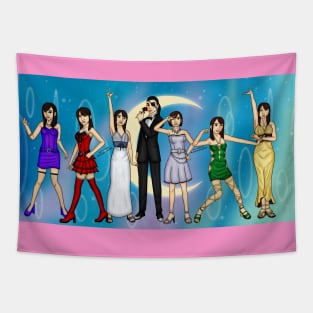 Tuxedo Majima and the Sailor Hostesses Tapestry