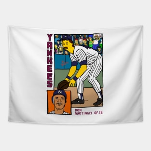 Homer at the Bat DON MATTINGLY Simpsons Parody YANKEES Baseball Card Tapestry