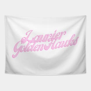 Pink Laurier Golden Hawks Tapestry