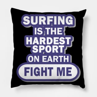 Surf Monster Wave Men's Surfboard Holiday Pillow