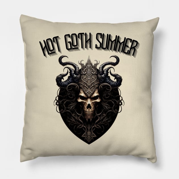Hot Goth Summer Pillow by FehuMarcinArt