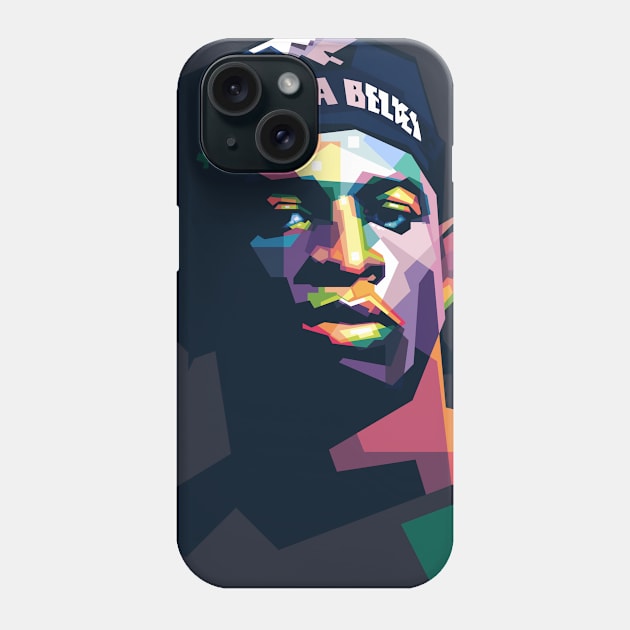 Deion Sanders Pop Art WPAP Phone Case by Alkahfsmart