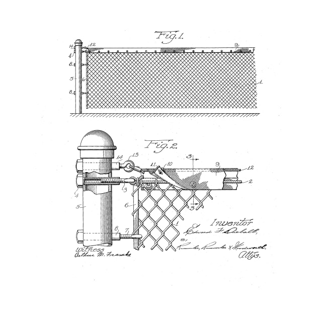 Tennis Net Vintage Patent Hand Drawing by TheYoungDesigns