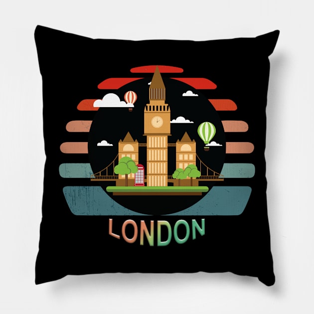 London Landmark Pillow by remixer2020