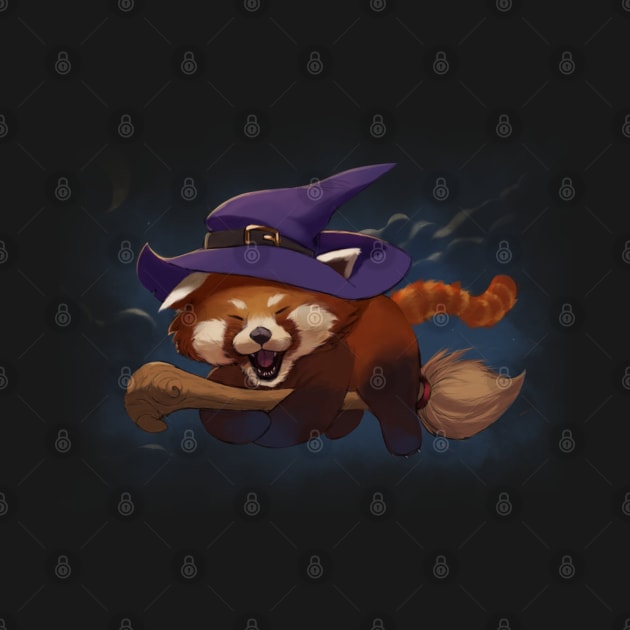 halloween red panda by reginaturner