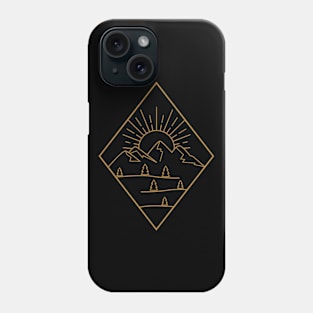 MOUNTAIN FOREST HIKING SUNSET GEOMETRIC Phone Case