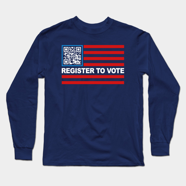 Register To Vote American Flag Qr Code Register To Vote Long