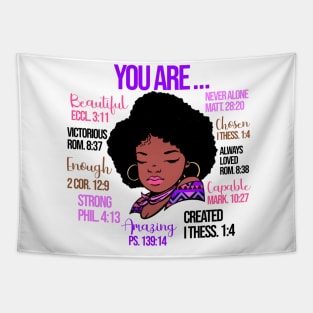 God Says you are so much more, Black History, Black lives matter Tapestry