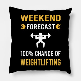 Weekend Forecast Weightlifting Lifting Pillow