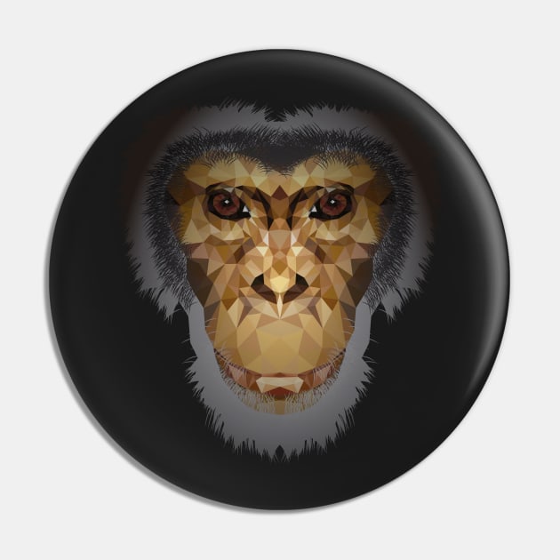 Chimpanzee Pin by ByVili