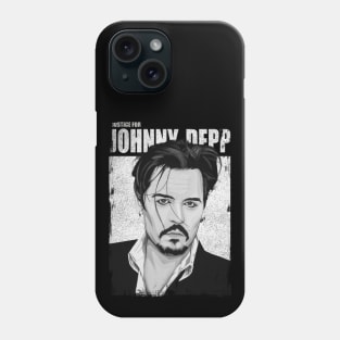 Justice for Johnny Depp Poster BW Phone Case