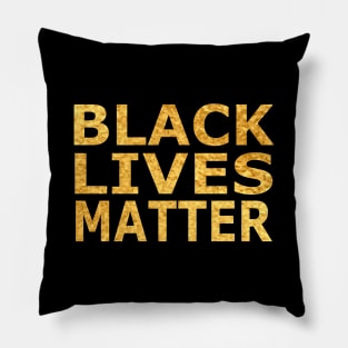 Golden Black Lives Matter Pillow