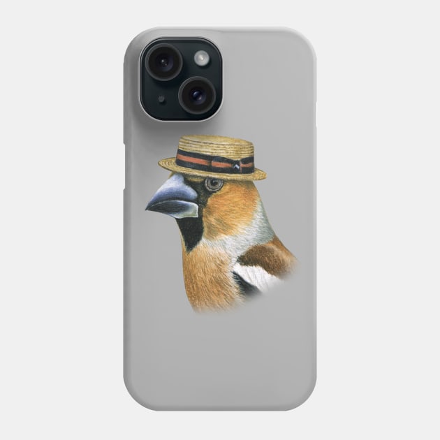 Hawfinch Phone Case by Mikhail Vedernikov