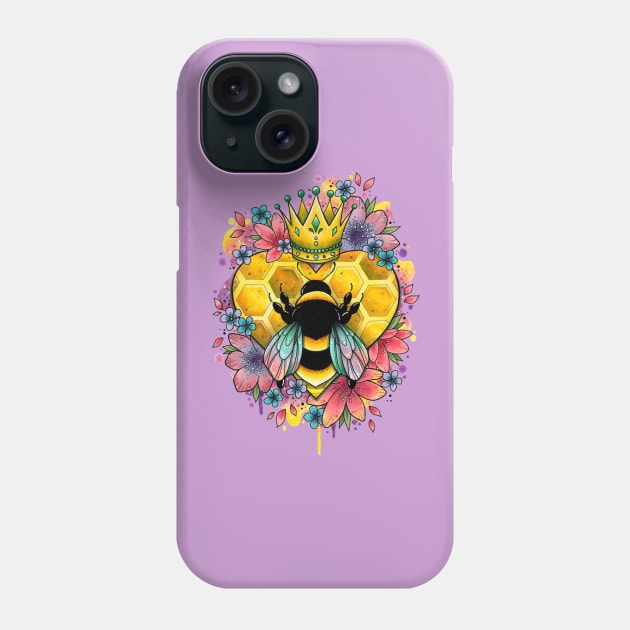 Queen Bee Watercolor by Lorna Laine Phone Case by Lorna Laine