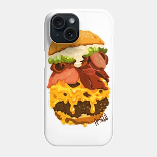 Cheeseburger with bacon Phone Case