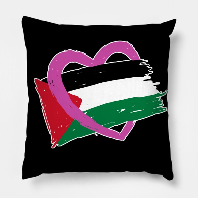 Palestine love Pillow by Shankara