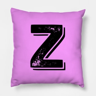 Capital Letter Z Name Initial Monogram Pillow