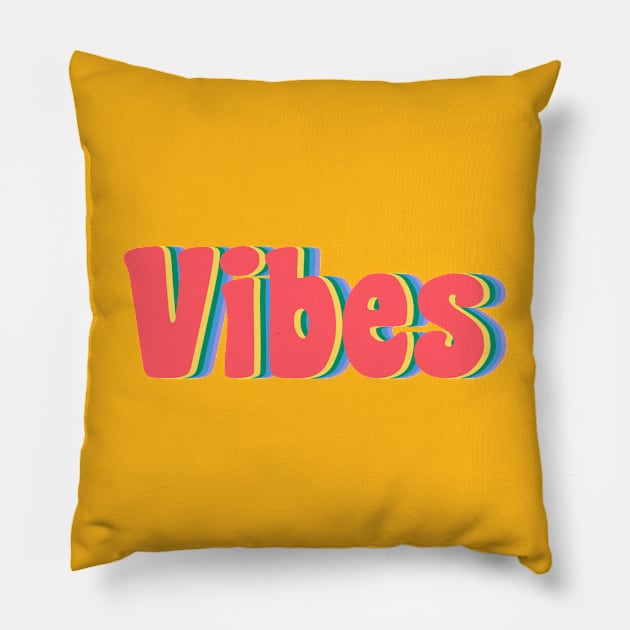 Vibes Pillow by elizabethcarlson.art