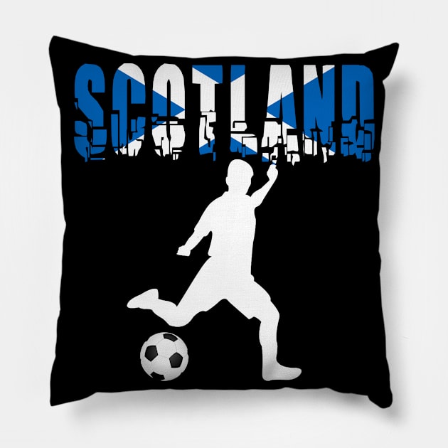 Scotland Football with Scottish Soccer Player Pillow by tropicalteesshop