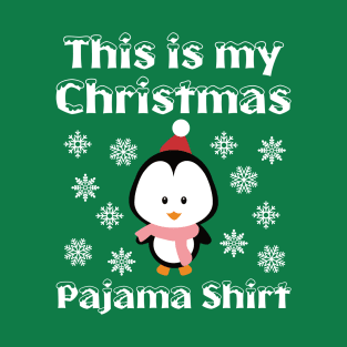 This is my Christmas pajama shirt cute penguin T-Shirt