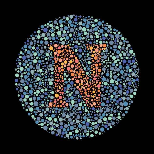 Letter N Ishihara Test by CorneaDesigns