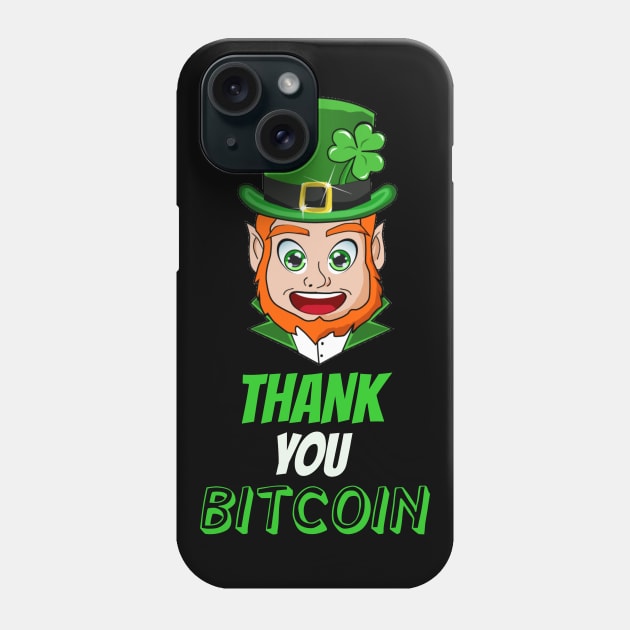 Funny Bitcoin Leprechaun Phone Case by BansheeApps