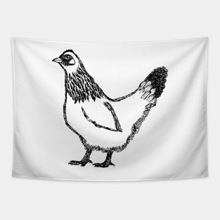 Chicken Hen Hand Drawn Tapestry